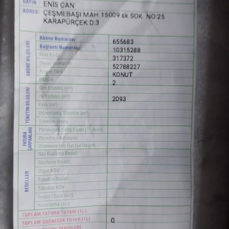 Aksa Doğalgaz’da Faturalarım 0 TL Gösteriliyor Ve Geriye Dönük Borç Endişesi