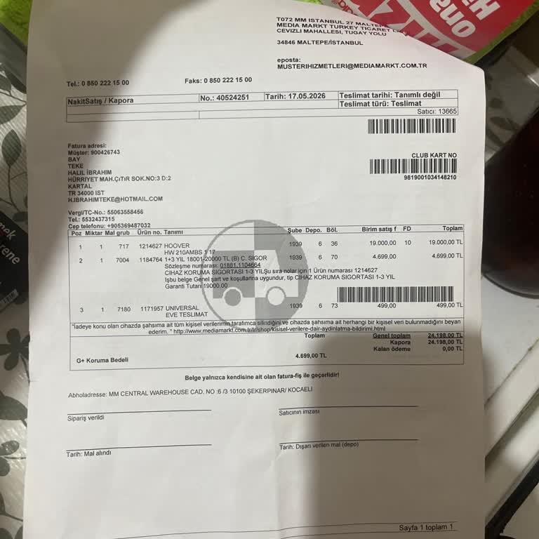 Media Markt'tan Gecikmiş Teslimat Ve Kötü İletişim İçin Özür Bekliyorum