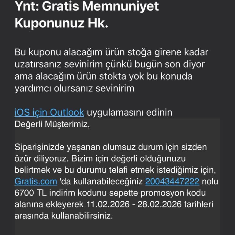 Stok Yokluğundan 6.700 TL’lik Kupon Kullanılamadı Ve Tekrar Verilmedi