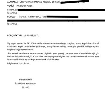 Halkbank’ın İcra Takibi Başlatması, Borç İndirimi Reddetmesi Ve Mal Varlığı Satma Tehdidi