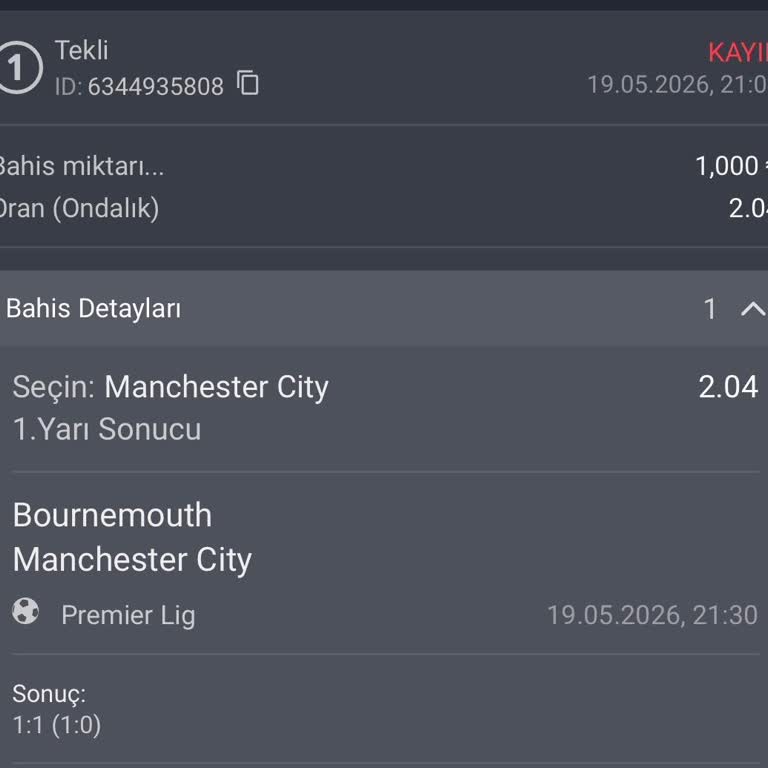 Millibahis Manchester City İlk Yarı Bahsi Kazancım Ödenmedi
