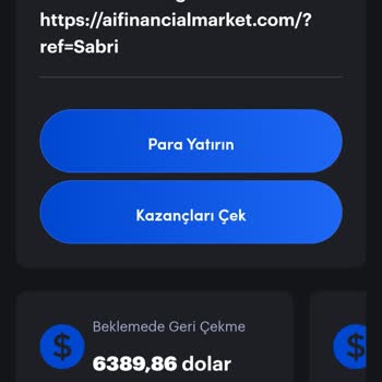 aifinancialmarket.com Bakiye Görünmesine Rağmen Paramı Çekemiyorum