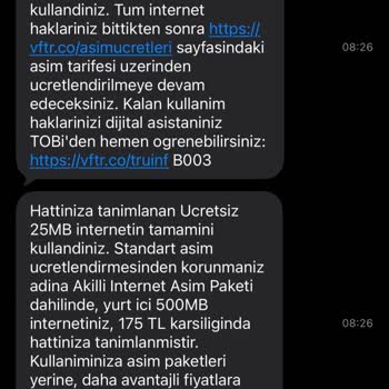 Vodafone’da Kullanmadığım 1 GB İçin 390 TL Aşım Ücreti Yansıtıldı