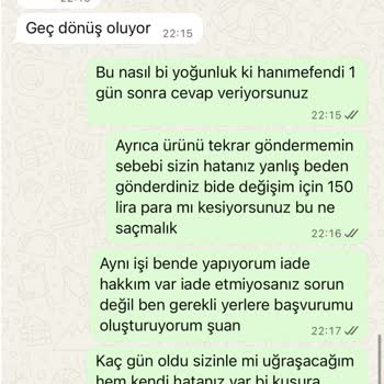 Hatalı Beden Gönderimi Ve İade Reddi
