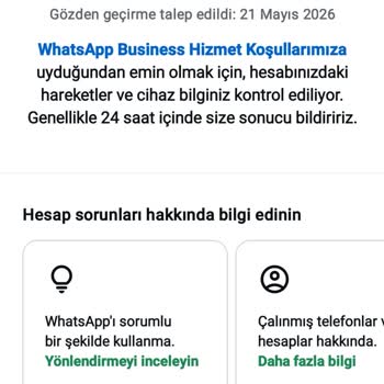 WhatsApp Hesabım Gözden Geçirildiği İçin Erişilemiyor Ve Destek Verilmiyor