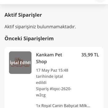 Sipariş İptali Ve 1.105 TL İadenin Gecikmesi Mağduriyet Yarattı