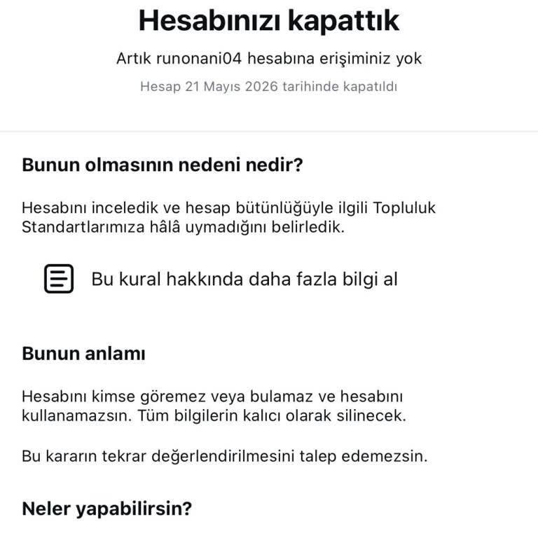 Instagram Hesabım Haksız Şekilde Askıya Alındı Ve İtirazlarıma Cevap Gelmedi