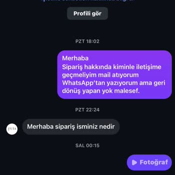 Siparişim Gönderilmedi, Müşteri Hizmetleri Cevapsız