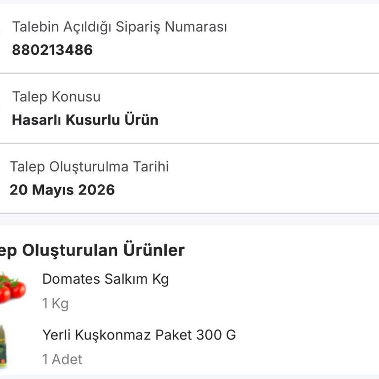 Çürük Kuşkonmaz Ve Patlak Domates Gönderildi, Müşteri Hizmetlerinden Geri Dönüş Yok