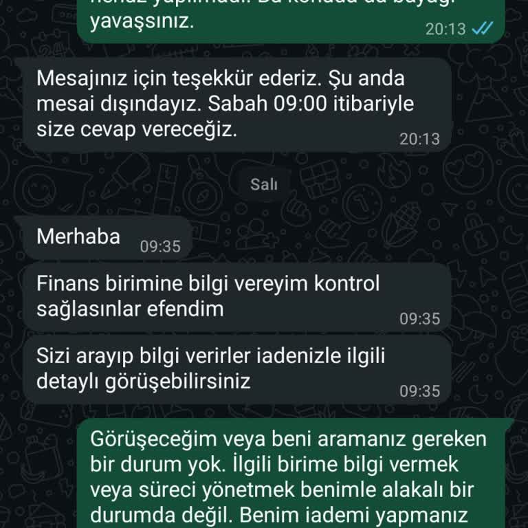 Sipariş Gönderilmedi Ve İade 14 Gün Boyunca Görünmüyor