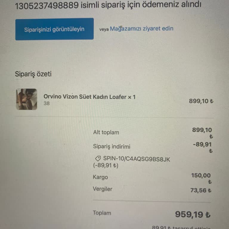 Ayakkabı Siparişi Gecikmesi Ve İade Talebi