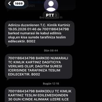 Ataşehir PTT Kargo Yanlış Teslimat Ve Nüfus Müdürlüğüne Götürülmesi