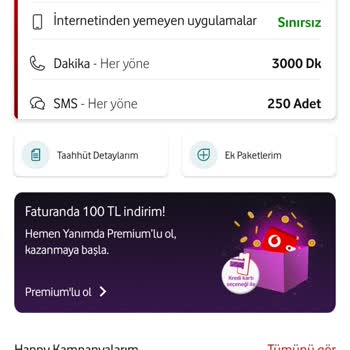 Vodafone Mevcut Müşteriye Yüksek Ücretli Yeni Tarife Teklifi