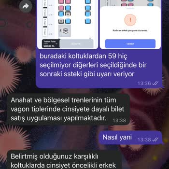 TCDD’nin Kadın Yolculara Yönelik Cinsiyet Bazlı Koltuk Seçimi Şok Edici