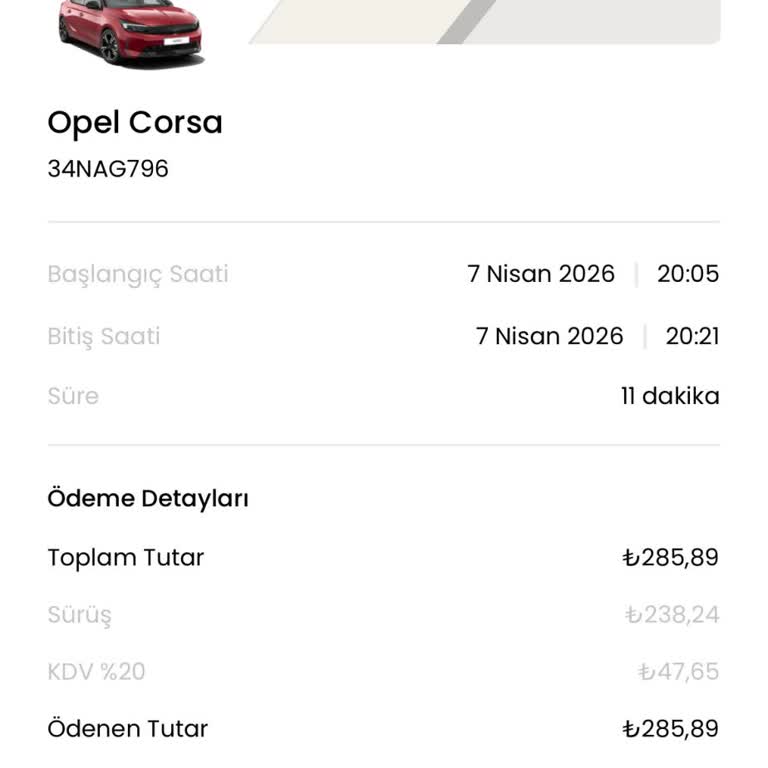 Araç Açılmadı Ve 285,89 TL İade Gelmedi
