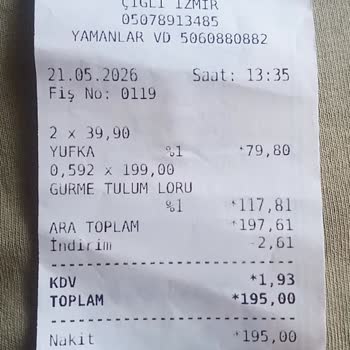 Kasiyerin Bozuk Para Vermemesi Ve Fişte Yanlış Tutar Gösterimi