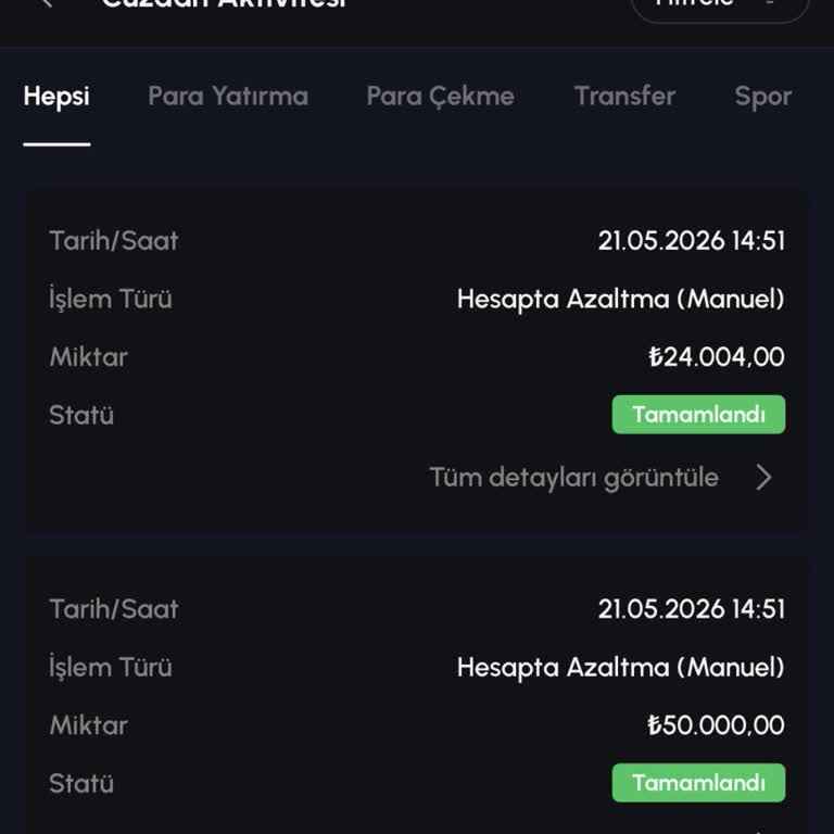 Para Çekim Kısıtlaması Ve Kazancımın Açıklamasız Silinmesi