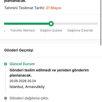 İstanbul Hadımköy Şubesinde Kargo Teslimatı Gecikmesi Ve Telefon Açılmama Sorunu
