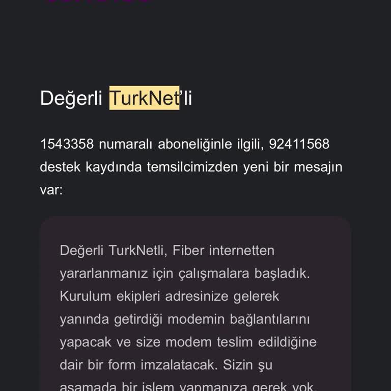 Sürekli İnternet Kesintisi Ve Gerçekleşmeyen Fiber Dönüşümü
