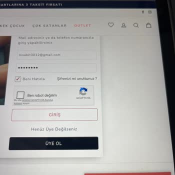E-posta Girişi Sorunu Nedeniyle İade Talebi Oluşturulamıyor