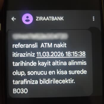 Ziraat Bankası ATM'de Kalan 300 TL İadesi 2 Ay Sonra Hâlâ Hesaba Yatırılmadı