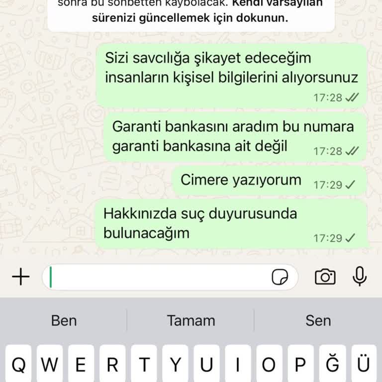 Garanti Bankası Taklidiyle Gelen Aramalar Ve Kişisel Veri Talebi