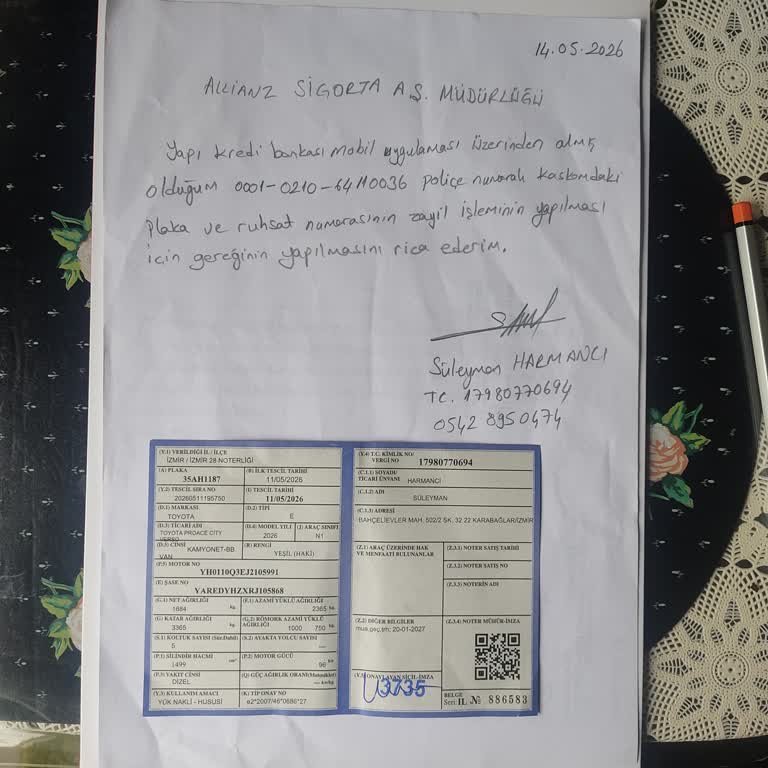 Kasko Poliçesindeki Plaka Ve Ruhsat Bilgileri Hatalı, Düzeltme Talebim Cevapsız