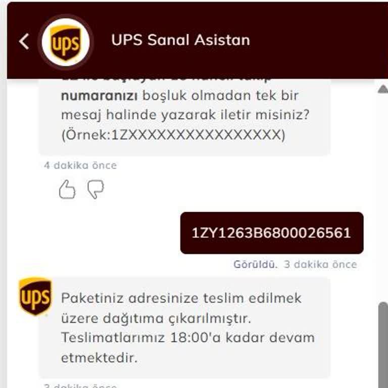 UPS Teslimatında Sürekli Gecikme Ve Yanıltıcı Bilgi