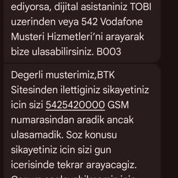 Vodafone İzinsiz Veri Kullanımı Ve Yanıltıcı Bildirimler