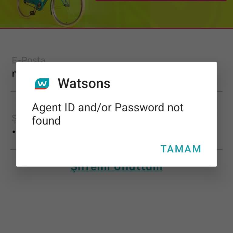 Watsons Mobil Uygulama Giriş Hatası Ve Şifre Maili Gelmiyor