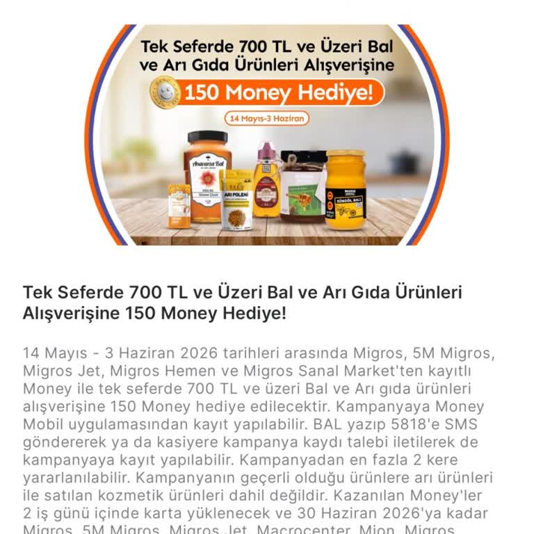 Migros Kampanya Şartlarını Sağlamama Rağmen Money Puanı Yüklenmedi