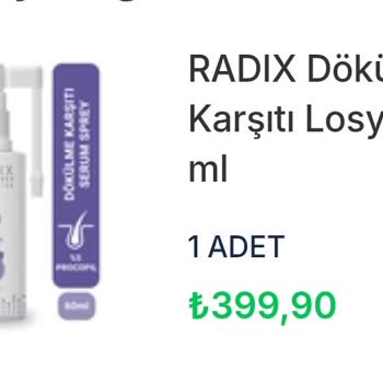 Şiddetli Yan Etkiler Ve İade Talebi Radix Dökülme Karşıtı Losyon Sprey