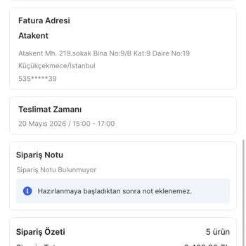 Stokta Gösterilen Ürünler Teslim Edilemedi Ve Ödeme Alındı