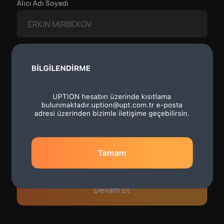 Uption Hesabım Açıklama Olmadan Kısıtlandı Ve Paramı Çekemiyorum