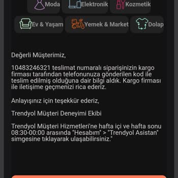 Trendyol Ve Aras Kargo’da Onay Kodu Kullanılmadan Teslim Edildi Gösteren Kayıp Kargo Şikayeti