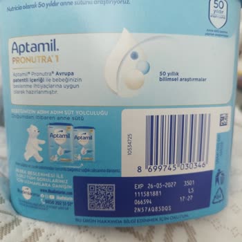 Milupa Aptamil Pronutra Yeni Doğan Mamasında Alerjik Reaksiyon Ve İade Talebi