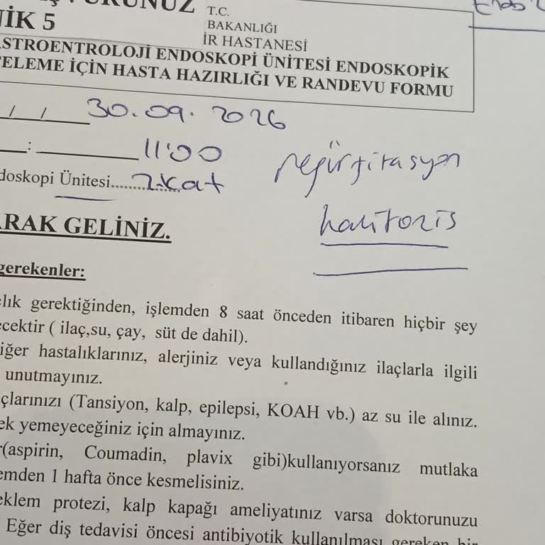 Raporlu Hastalar İçin Endoskopi Randevusu Uzun Bekleme Süresi İle Mağdur Ediyor