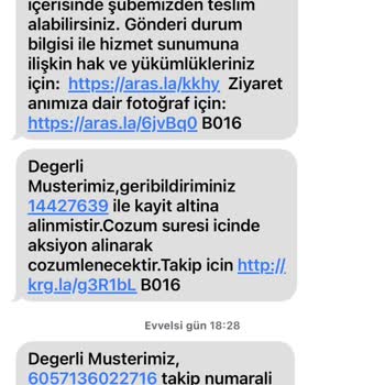 Aras Kargo Gölcük Şubesinde Teslimat Ve İletişim Sorunları