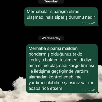 Teslim Edildi Görünen Siparişim Elime Ulaşmadı Ve Cevapsız Bırakıldı
