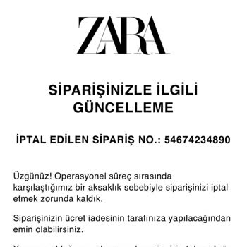 Zara’da Aynı Çanta Siparişlerinin Tekrarlanan İptali Ve Açıklama Talebi