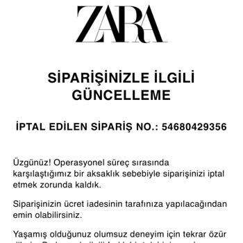 Zara’da Aynı Çanta Siparişlerinin Tekrarlanan İptali Ve Açıklama Talebi