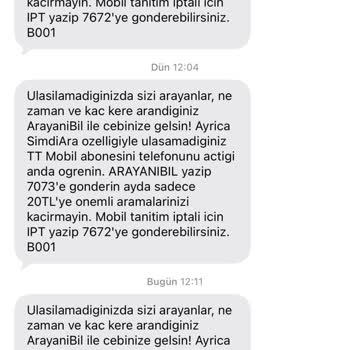 İptal Etmeme Rağmen Gelen Ticari SMS Ve Arayanı Bil Mesajları