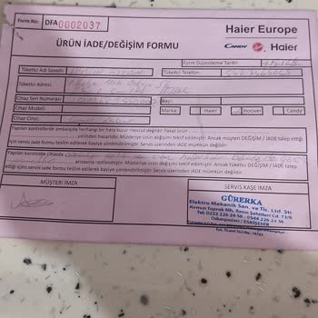 Hasarlı Çamaşır Makinesi İade Sürecinde Oyalama