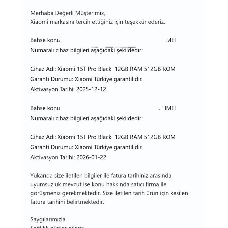 Fatura Yok Ve IMEI Ve Renk Uyuşmazlığı İçin İdefix'ten Çözüm Talebi