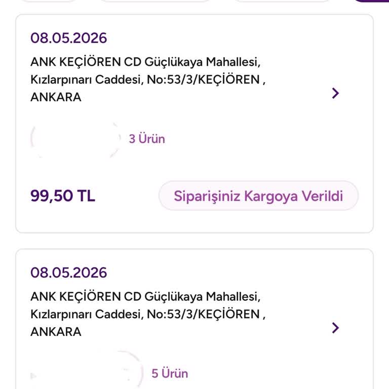 Ankara Keçiören Şubesine Teslim Edilmesi Gereken Siparişlerim 2 Hafta Gecikti