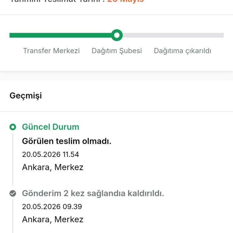 PTT Kargo Teslim Edilmedi, Şube Bilgileri Çelişkili