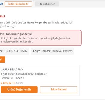 Yanlış Ürün Gönderimi, İade Reddi Ve Hesabımın Haksız Askıya Alınması