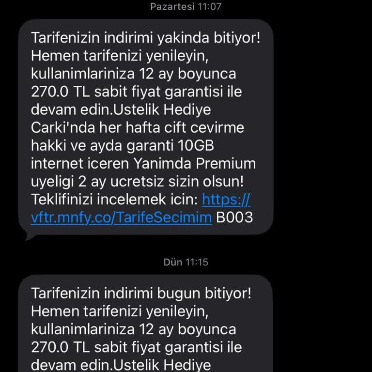 Vodafone’un Yanıltıcı SMS’i Ve 100 TL Fiyat Farkı