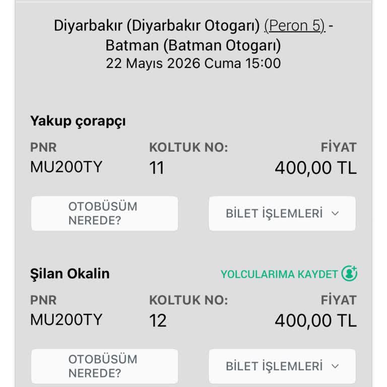 Amed Otobüs Seferinde 800 TL Kayıp Ve Yetkili Eksikliği