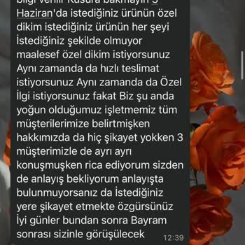Aleida Collection Ürün Tarafıma Gönderilmedi